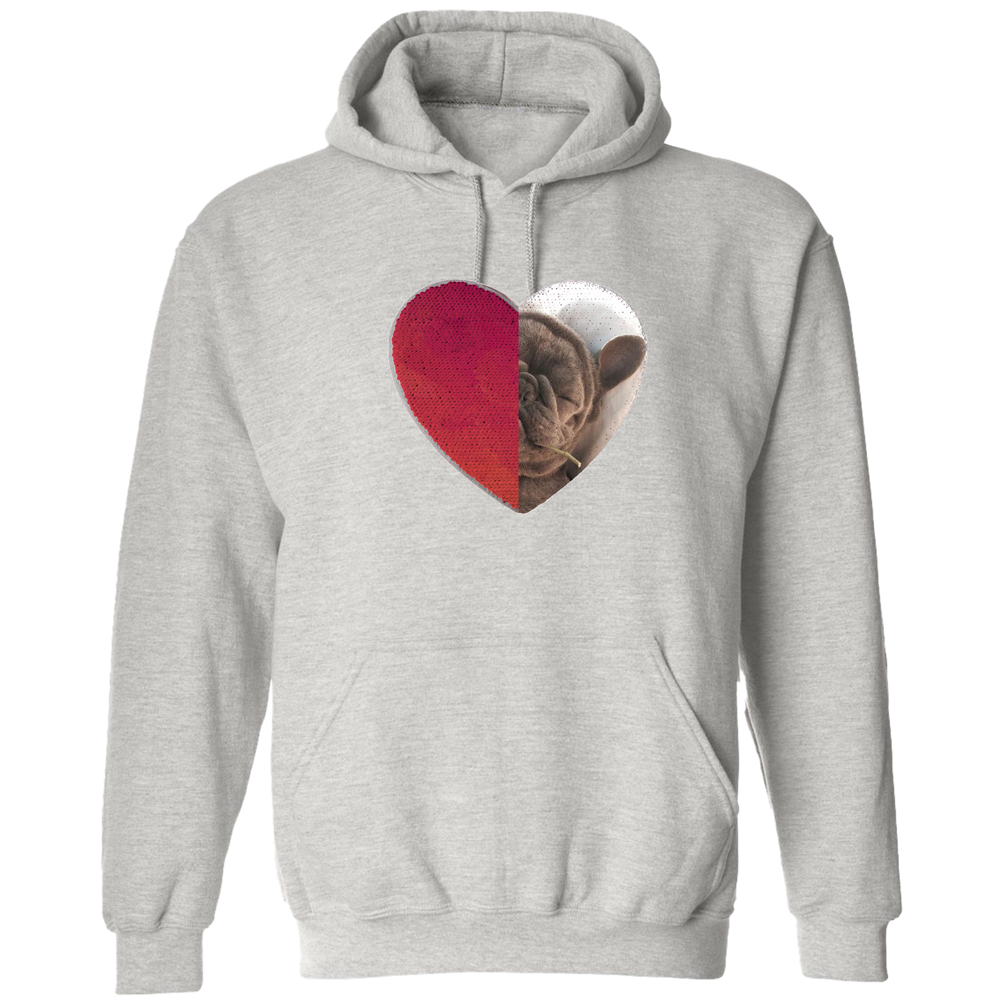 Personalized Sequin With Picture & Text Unisex Hooded Sweatshirt, Custom Reversible Sequin Hoodie, Custom Birthday Photo, Mother Nana Gift Tee, Fathers Day Gift, Gag Gift