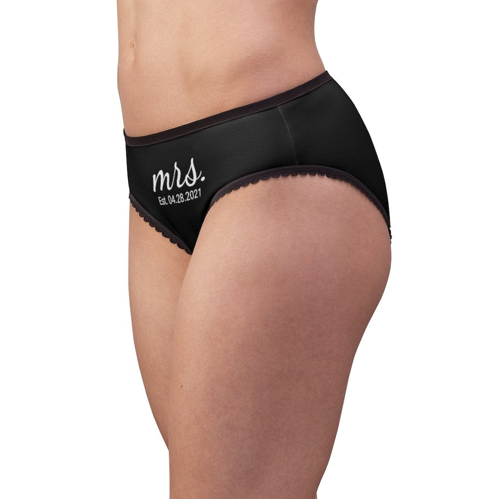 Mr Mrs Personalized Underwear Set, Custom Bridal Underwear, Gift For Bride Groom, Anniversary Underwear Set, newly Wedding Underwear