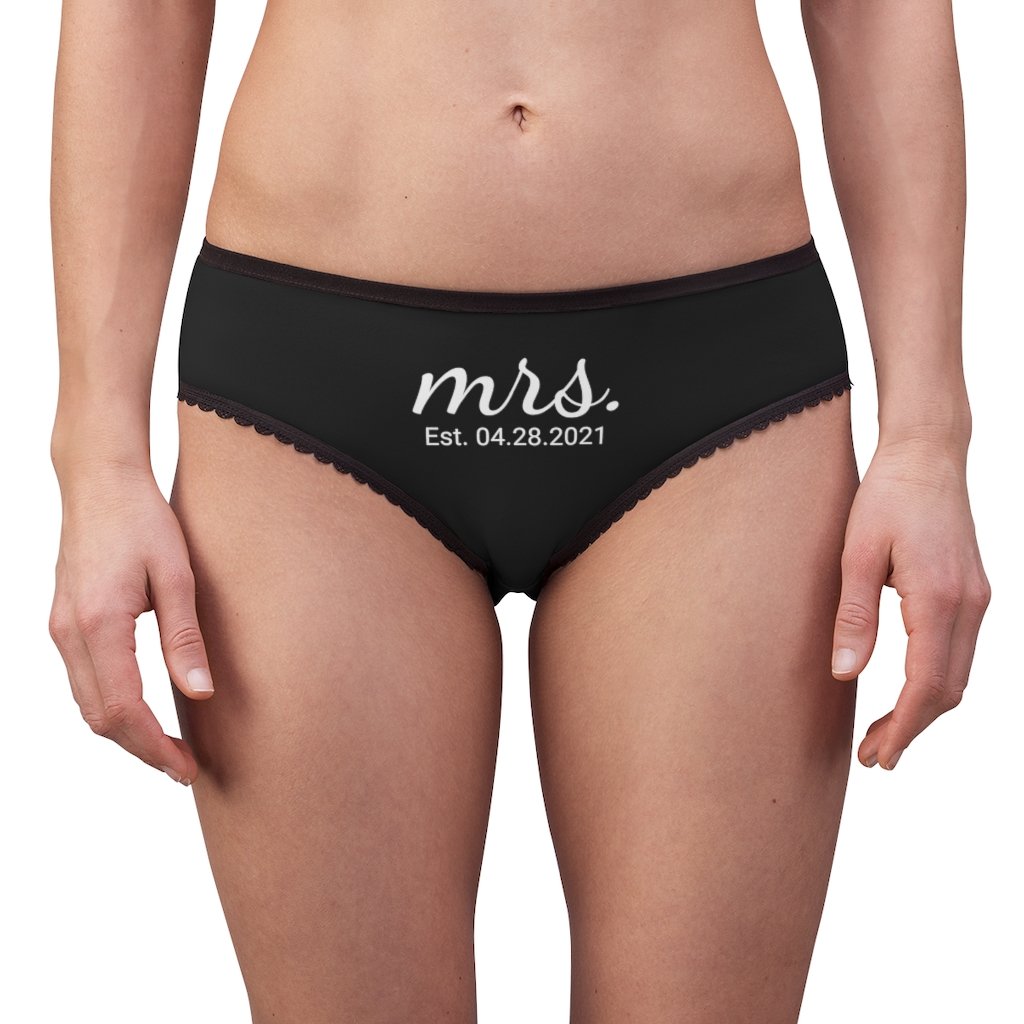 Mr Mrs Personalized Underwear Set, Custom Bridal Underwear, Gift For Bride Groom, Anniversary Underwear Set, newly Wedding Underwear