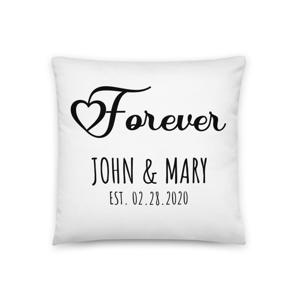 Personalized Wedding Gift, Couples Gift, Engagement Gift, Custom Pillow, Personalized Husband and Wife Gift - Pillow with insert