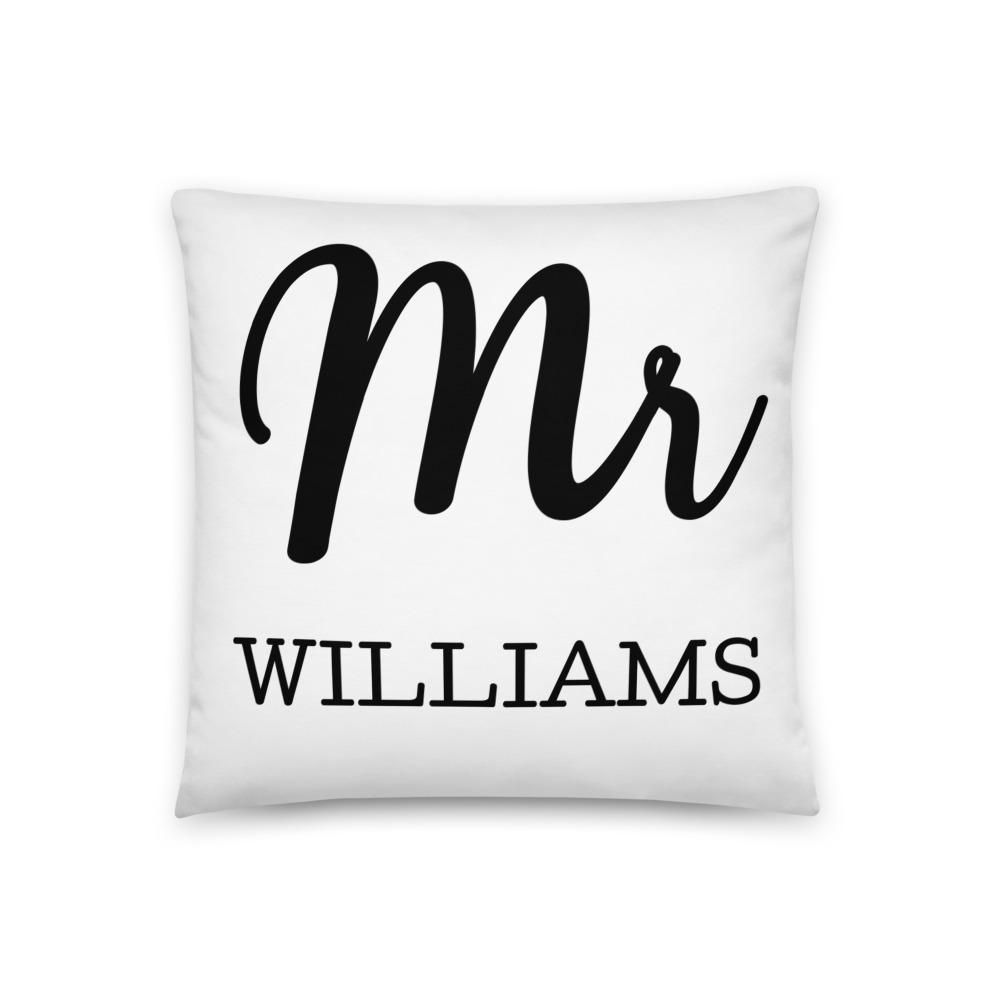 Mr and Mrs Pillows With Insert Wedding Anniversary Engagement Gift Personalized Bedroom Bridal Shower Gift Personalized Pillow With Insert Family Name