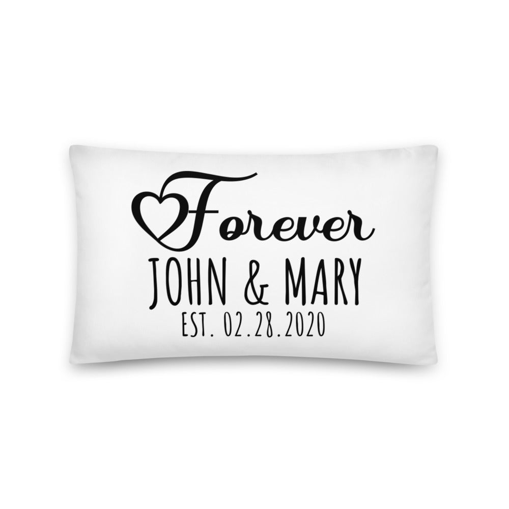 Personalized Wedding Gift, Couples Gift, Engagement Gift, Custom Pillow, Personalized Husband and Wife Gift - Pillow with insert