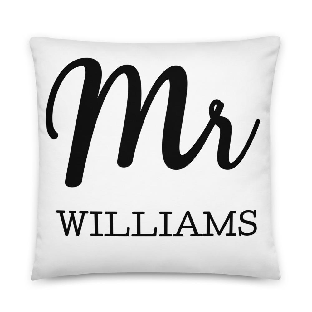 Mr and Mrs Pillows With Insert Wedding Anniversary Engagement Gift Personalized Bedroom Bridal Shower Gift Personalized Pillow With Insert Family Name