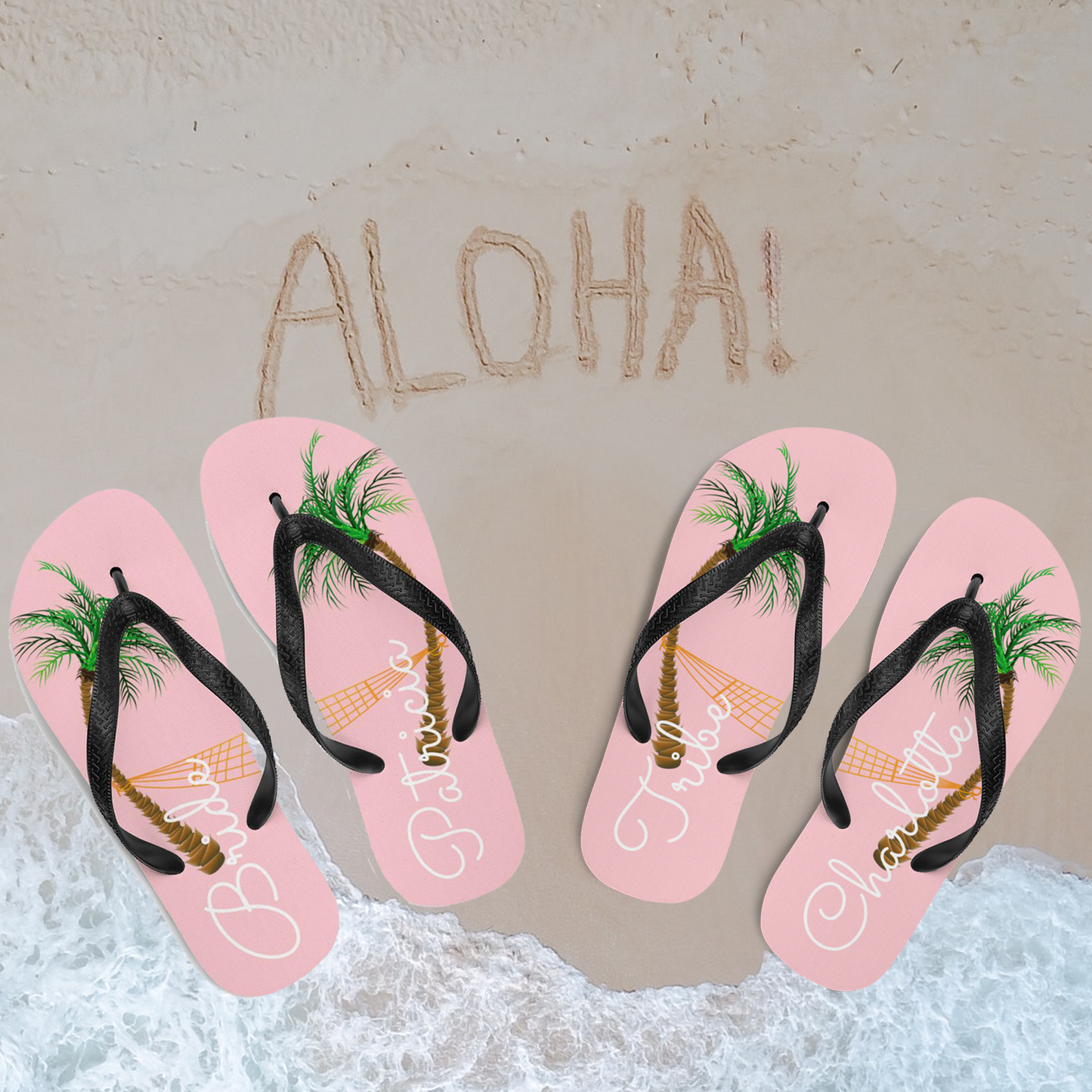 Personalized Wedding Flip Flop, Custom Bride Flip Flop, Custom Tribe Flip Flop, Bridesmaid Flip Flop, Wedding Sandal, Just Married Flip Flop