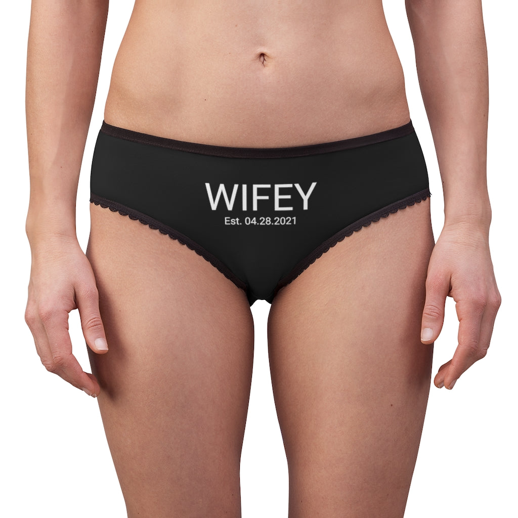 Hubby Wifey Personalized Underwear Set, Custom Bridal Underwear, Gift For Bride Groom, Anniversary Underwear Set, newly Wedding Underwear
