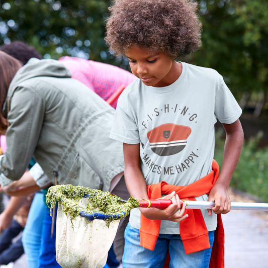 Fishing Makes Me Happy - Kids' T-Shirt