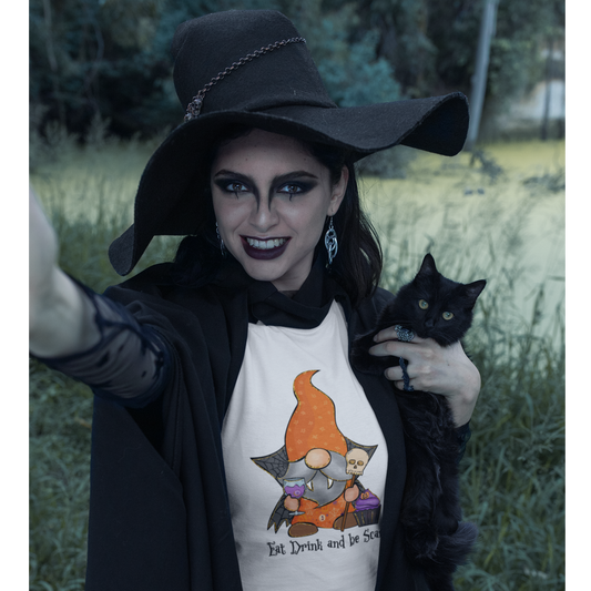 Eat, Drink and be Scary, Halloween Unisex Graphic Shirt, Funny Halloween Gift T-Shirt