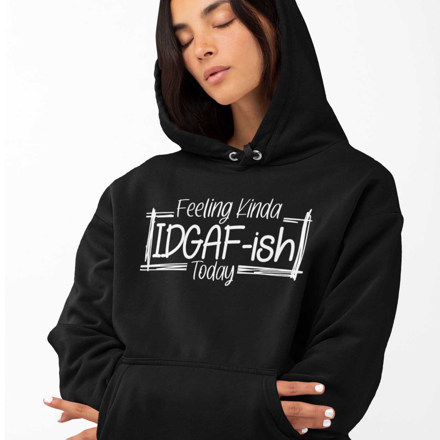Feeling IDGAF-ish Today Sudadera con capucha divertida, Sudadera con capucha con cita divertida, Camisas con refranes Sudadera con capucha divertida Camisetas divertidas Sudadera con capucha sarcástica Sudadera con capucha divertida