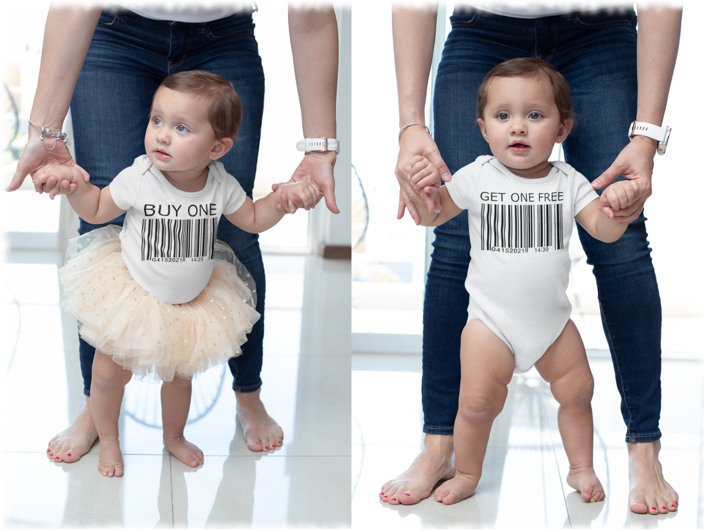 Compre uno y llévese uno gratis gemelos personalizados orgánicos personalizados, conjunto de mono a juego de bebé divertido, anuncio de bebé gemelo, regalos de Baby Shower