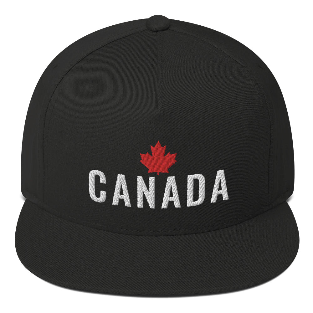 Canada Embroidered Flat Bill Cap