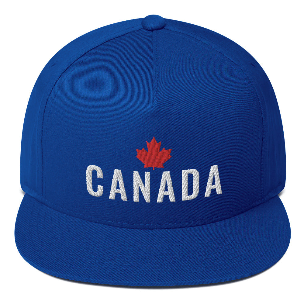 Canada Embroidered Flat Bill Cap