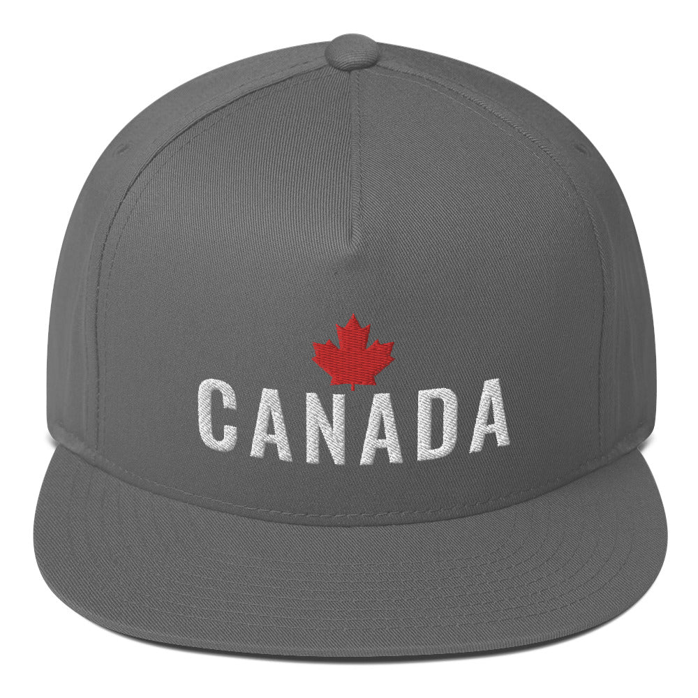 Canada Embroidered Flat Bill Cap