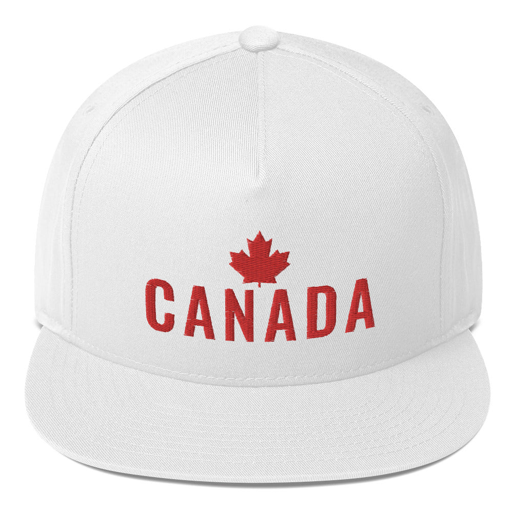 Canada Embroidered Flat Bill Cap