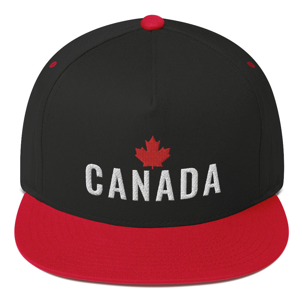 Canada Embroidered Flat Bill Cap
