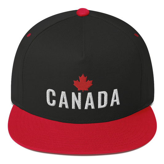 Canada Embroidered Flat Bill Cap