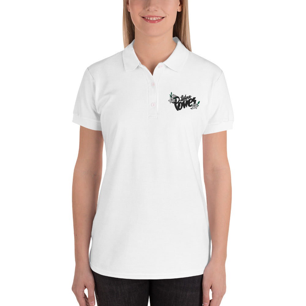 Latina Power Bordado Mujer Polo Camisa, Girl Power Shirt, Latina Tee, Feminist Latina Shirt, Mexicana Shirt, Spanish Shirt