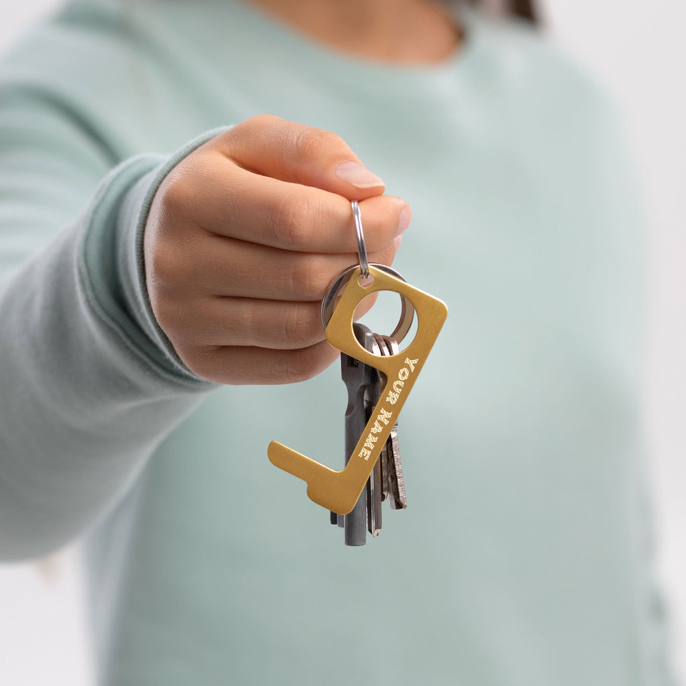 Engraved Brass Touch-Less Tool - Personalized