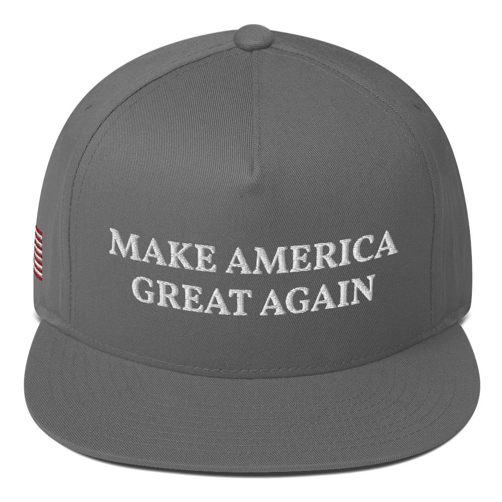 Make America Great Again Embroidered Flat Bill Cap