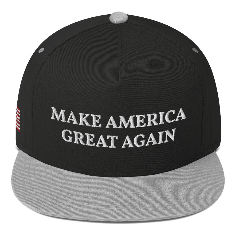 Make America Great Again Embroidered Flat Bill Cap
