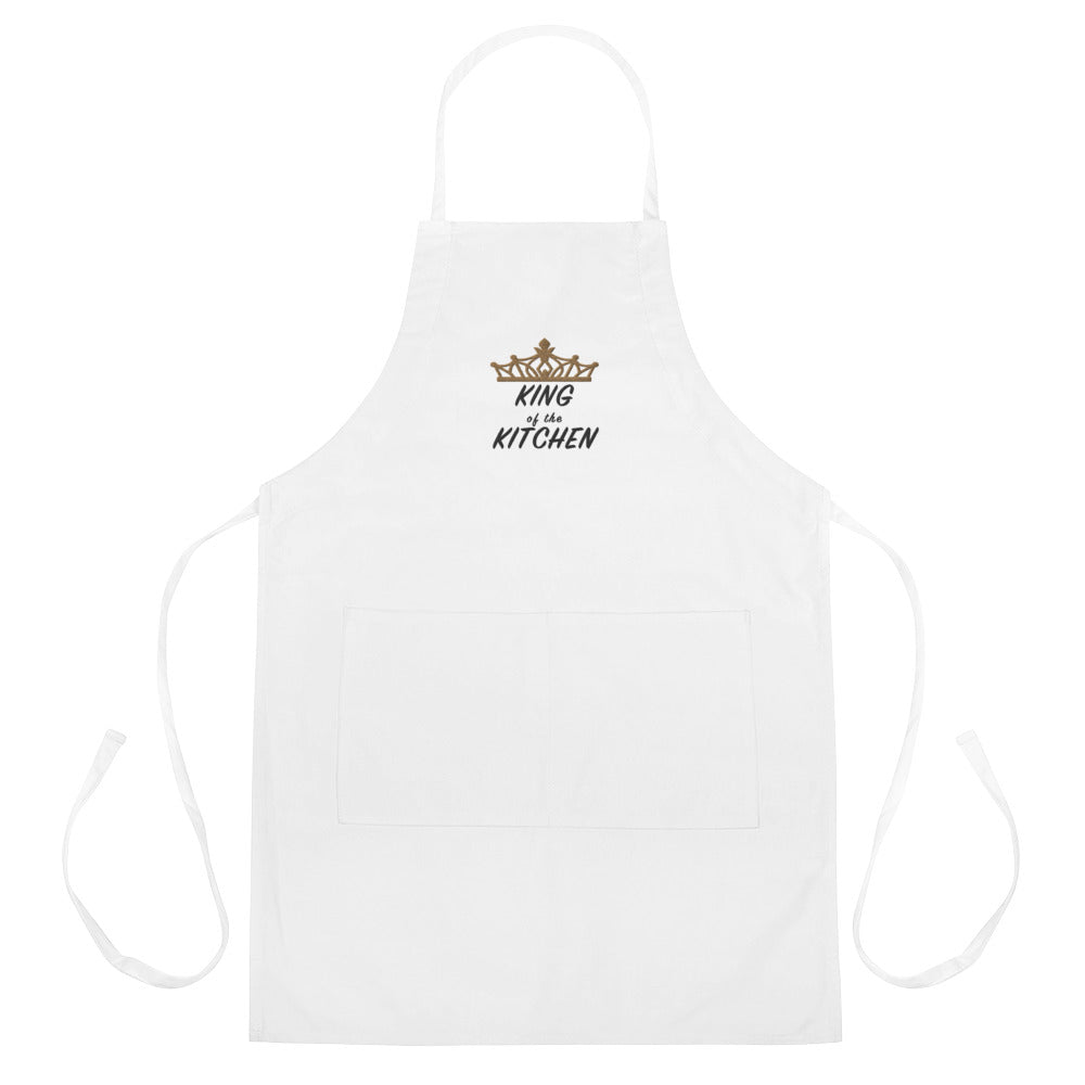 Delantal bordado King Of The Kitchen, regalo del día del padre, regalo para él, regalo de chef de cocina, delantal de barbacoa, regalo de cumpleaños divertido para hombres, regalo de papá