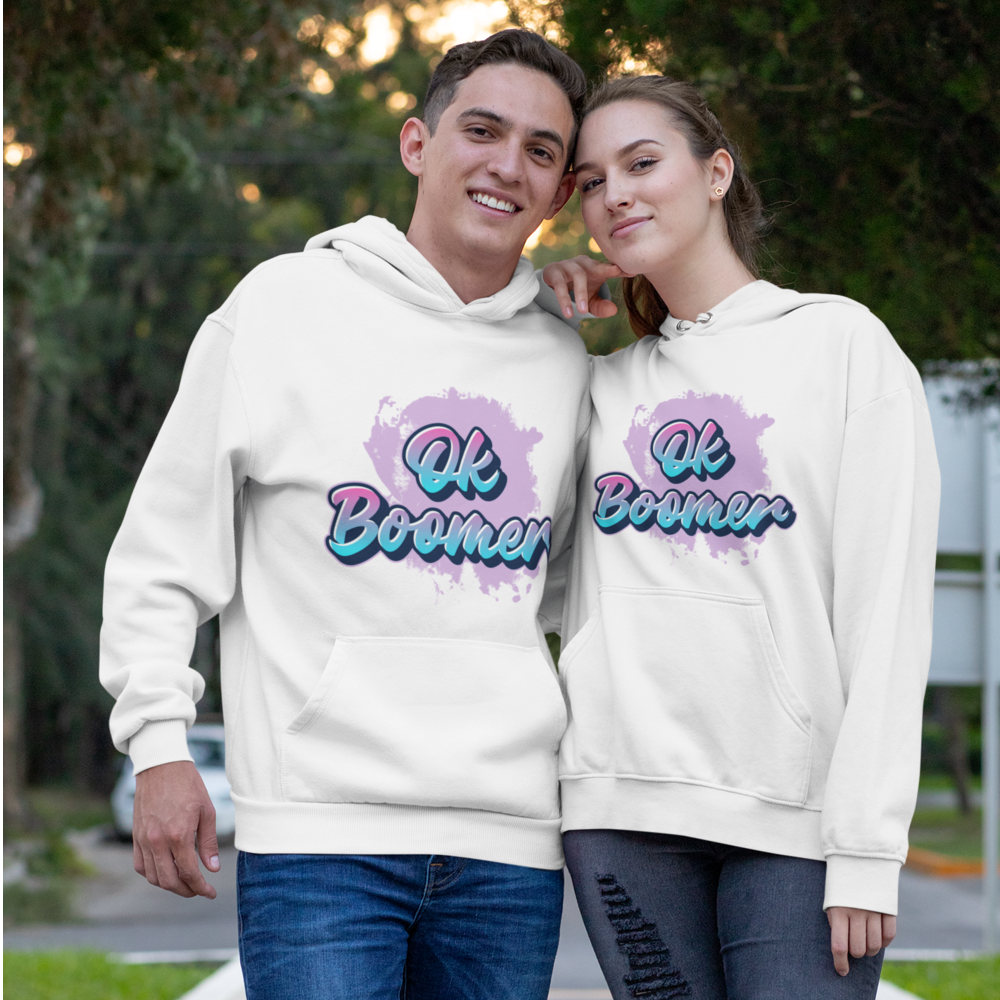 OK BOOMER Unisex Heavy Blend Adult Hoodie, Men Women Funny Meme Hoodie, Sarcastic Cool Gift Hoodie