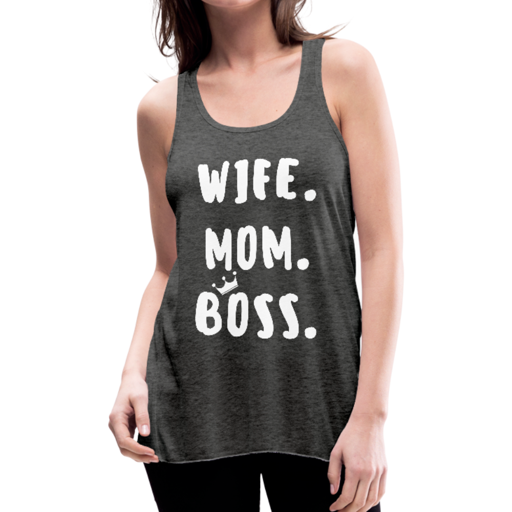 Wife Mom Boss Tank Top - deep heather