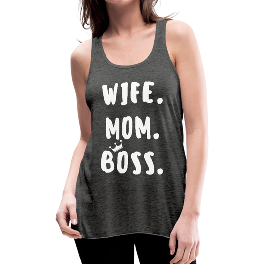 Wife Mom Boss Tank Top - deep heather