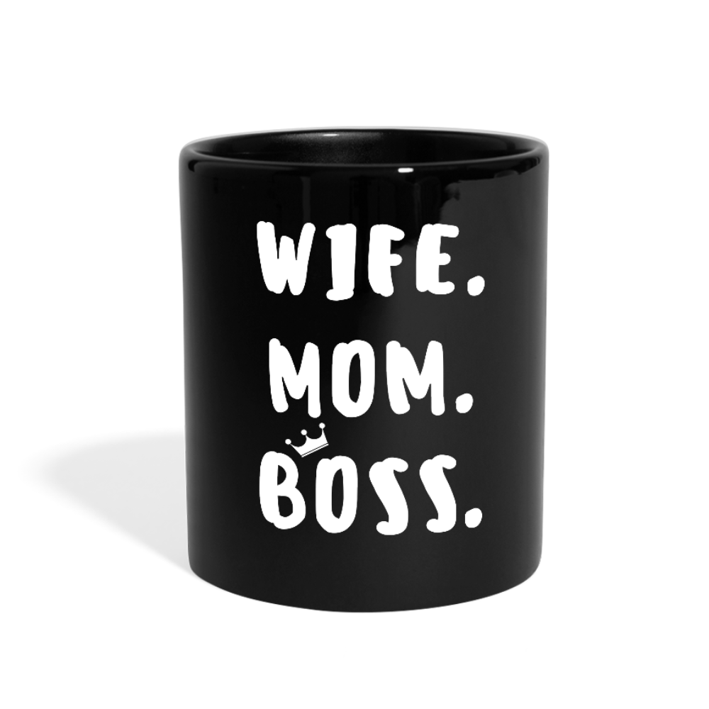 Wife Mom Boss Full Color Mug - black