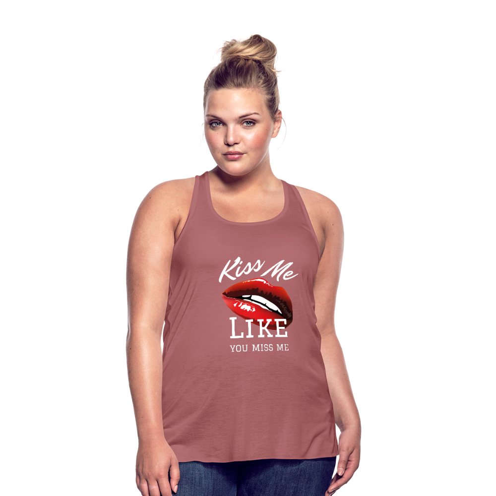 Kiss Me Like You Miss Me Tank Top - mauve