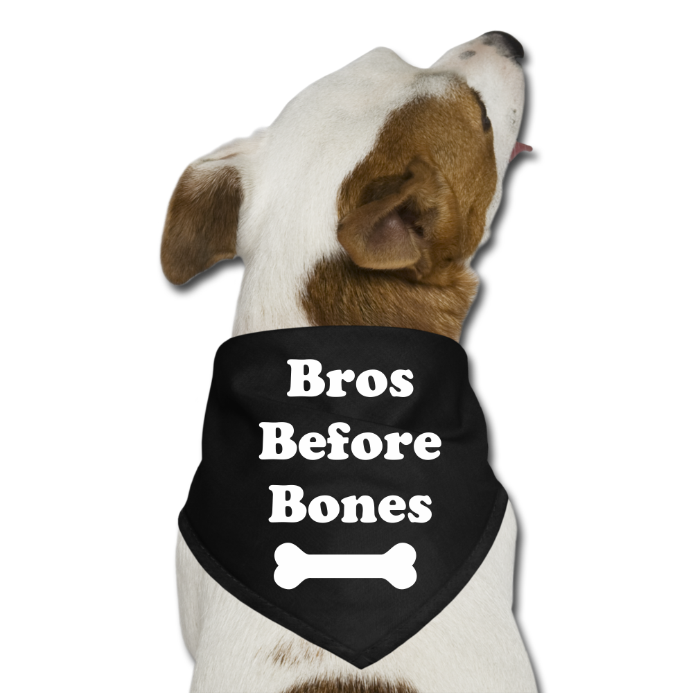Bros before Bones Dog Bandana - black