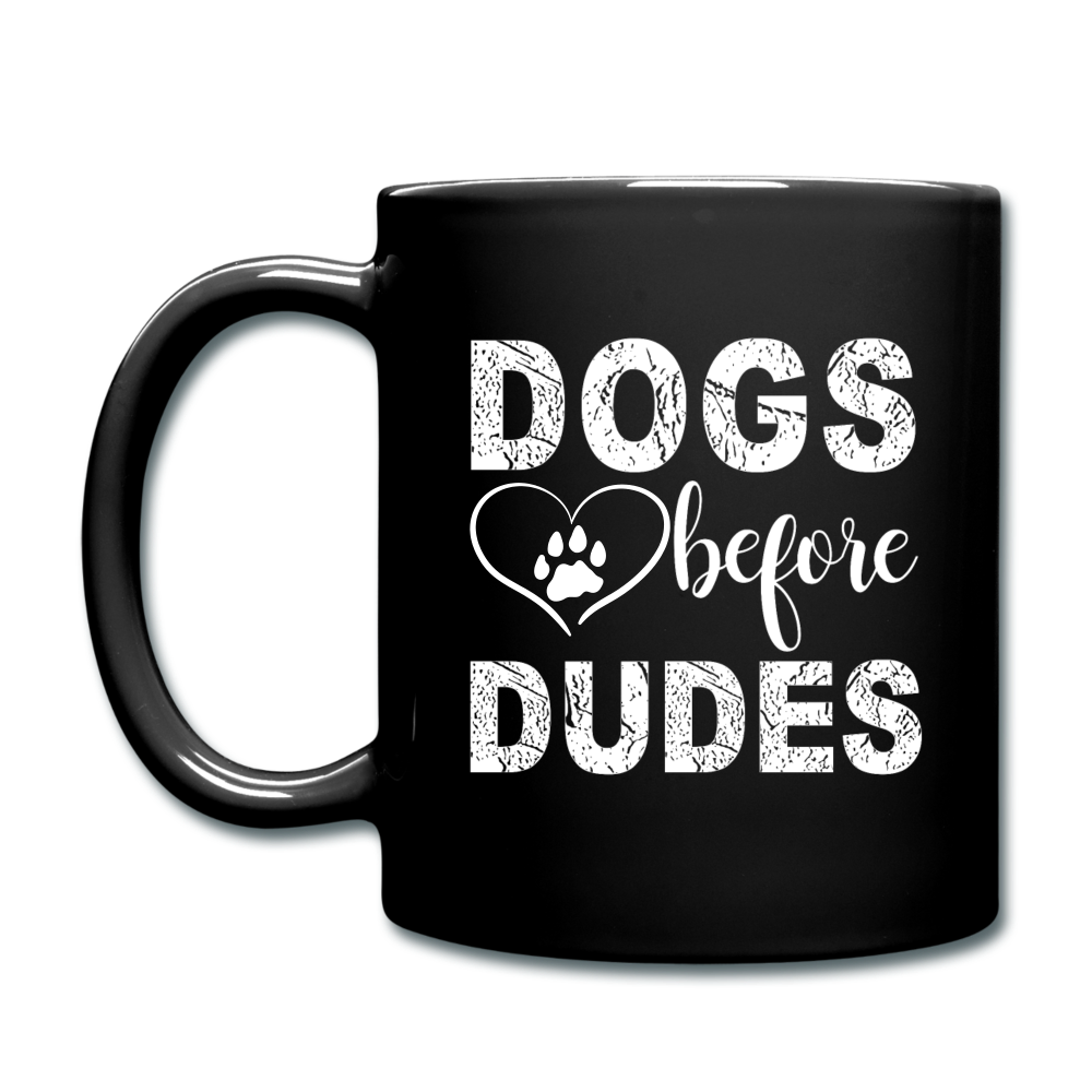 Dogs before dudes Mug - black