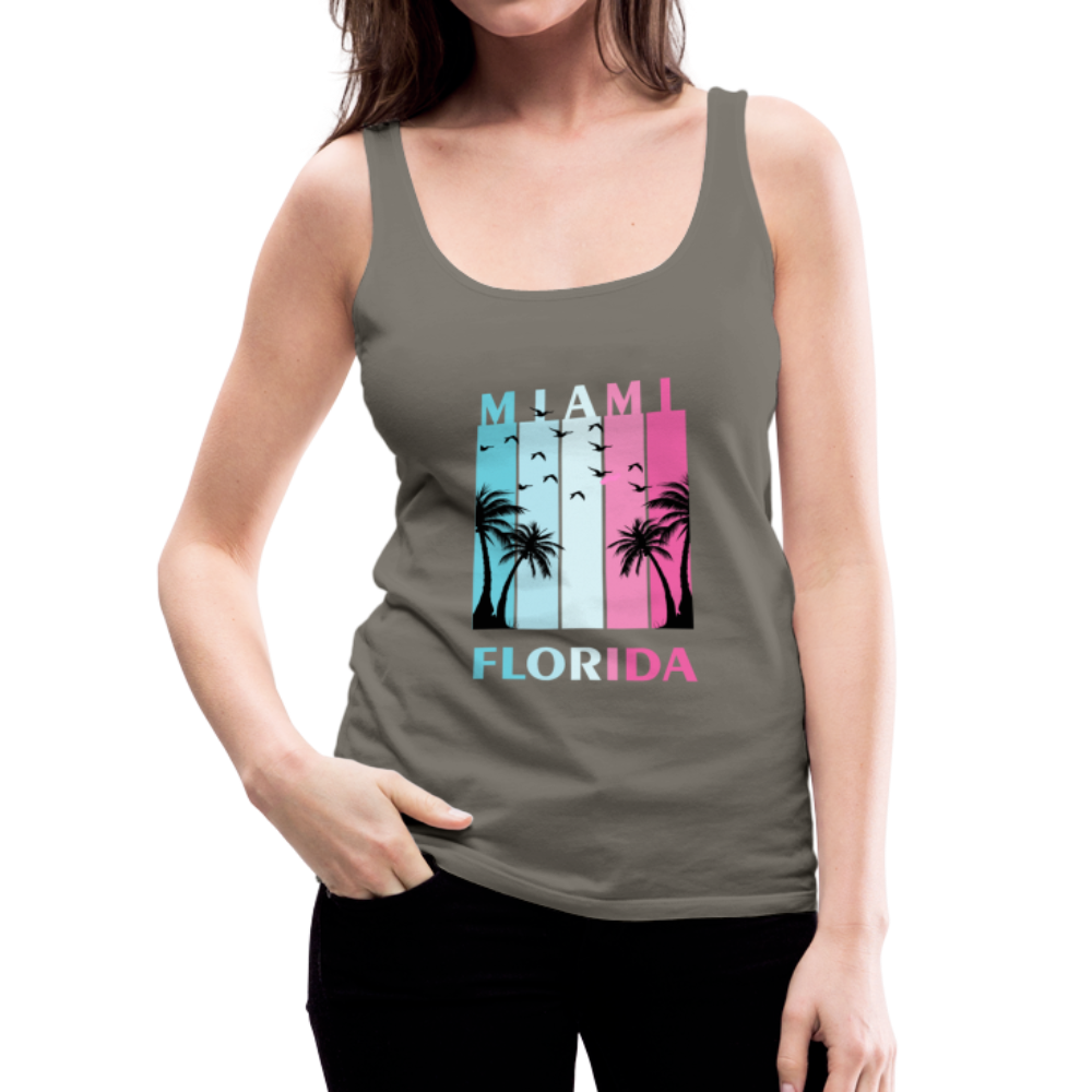 Miami Florida Beach - Women’s Premium Tank Top - asphalt gray