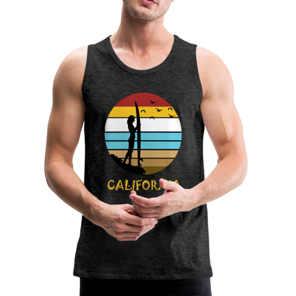 California Beach - Men’s Premium Tank - charcoal gray