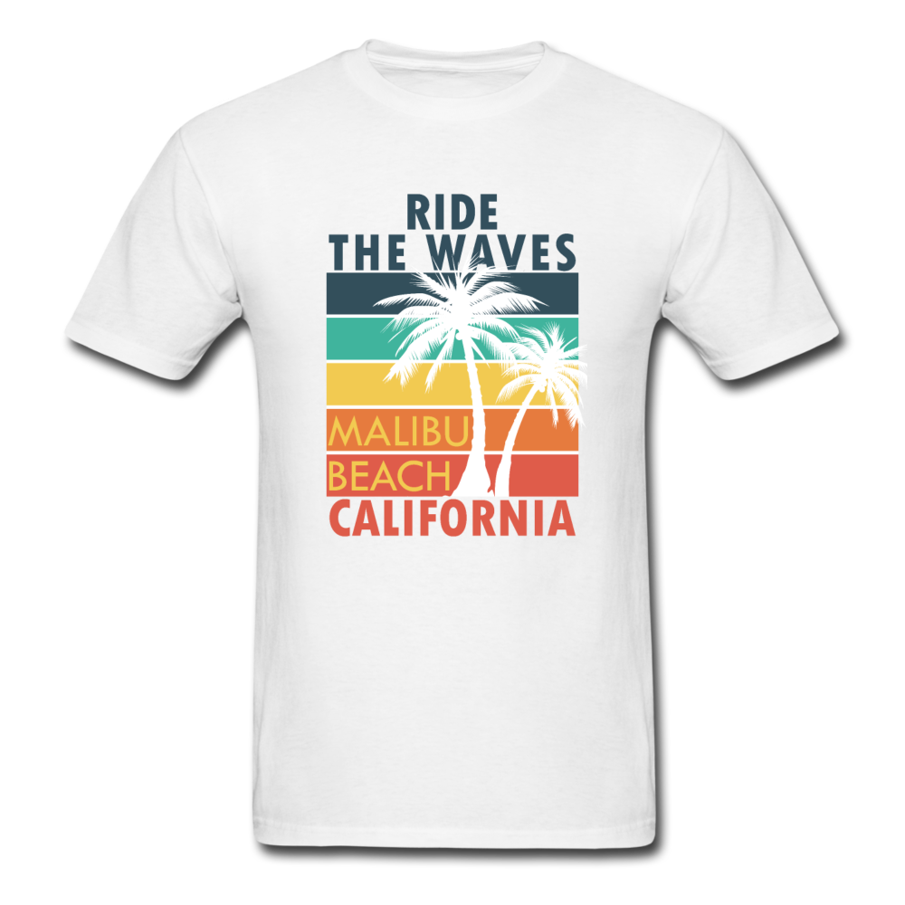 Ride the Waves - Malibu Beach - Unisex Classic T-Shirt - white