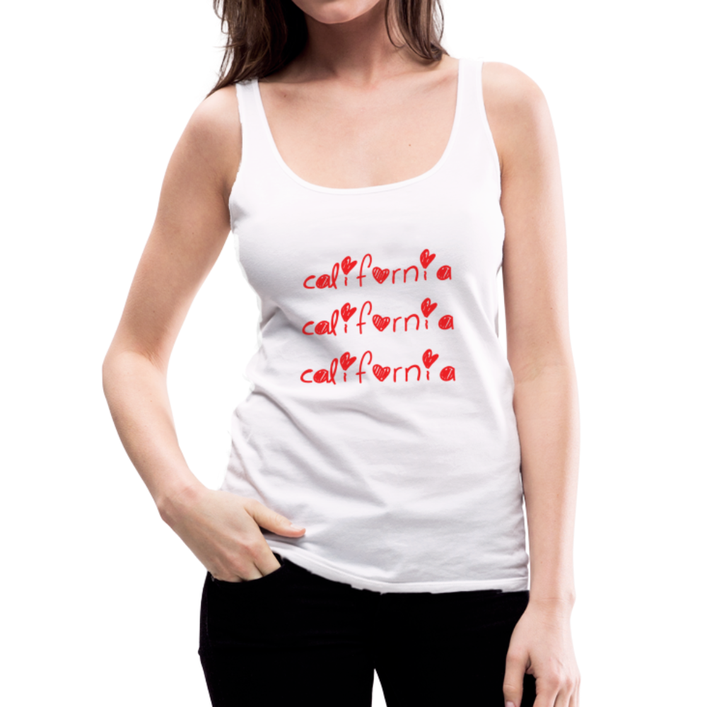 California - Women’s Premium Tank Top - white