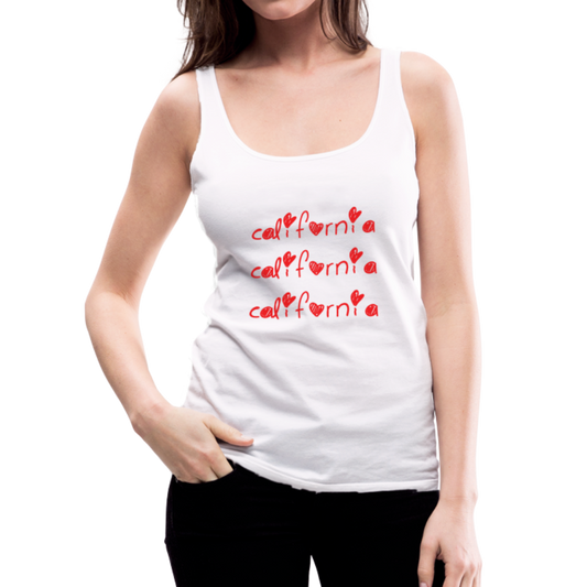 California - Women’s Premium Tank Top - white