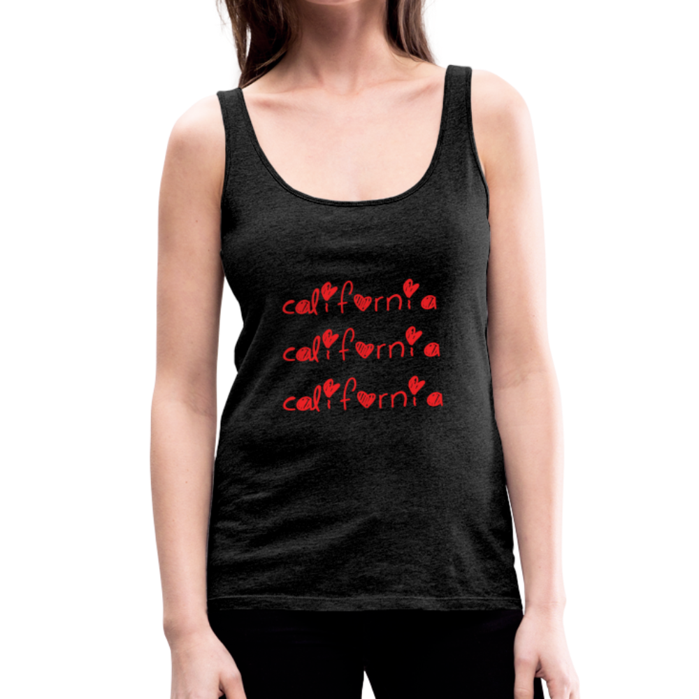 California - Women’s Premium Tank Top - charcoal gray