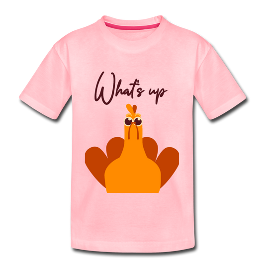 What's Up (ThanksGiving Turkey) - Kids' Premium T-Shirt - pink