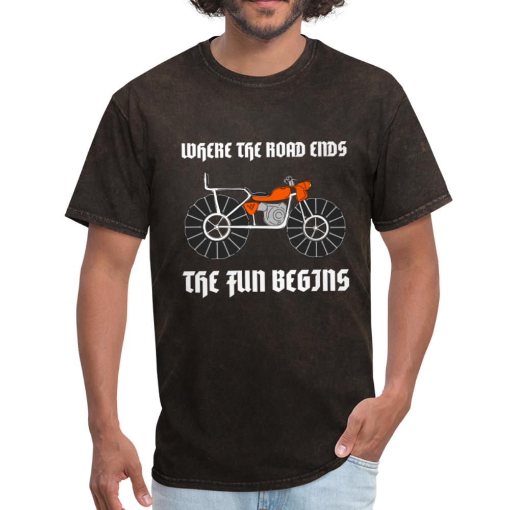 Where The Road Ends, The Fun Begins - Unisex Classic T-Shirt - mineral black