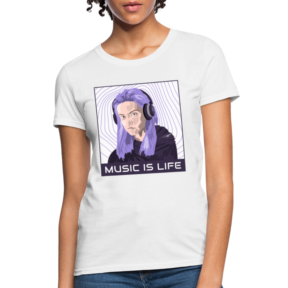 Music Is Life - Women's T-Shirt - white