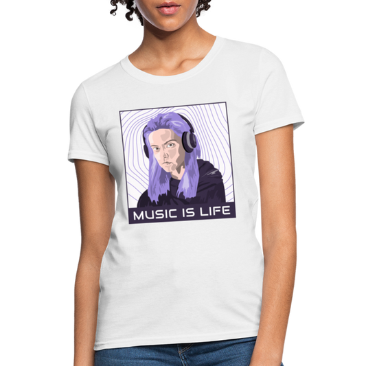 Music Is Life - Women's T-Shirt - white
