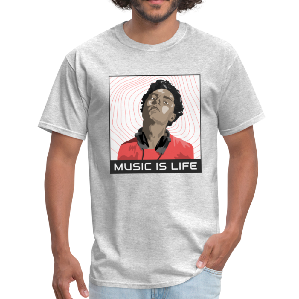 Music Is Life - Classic T-Shirt - heather gray