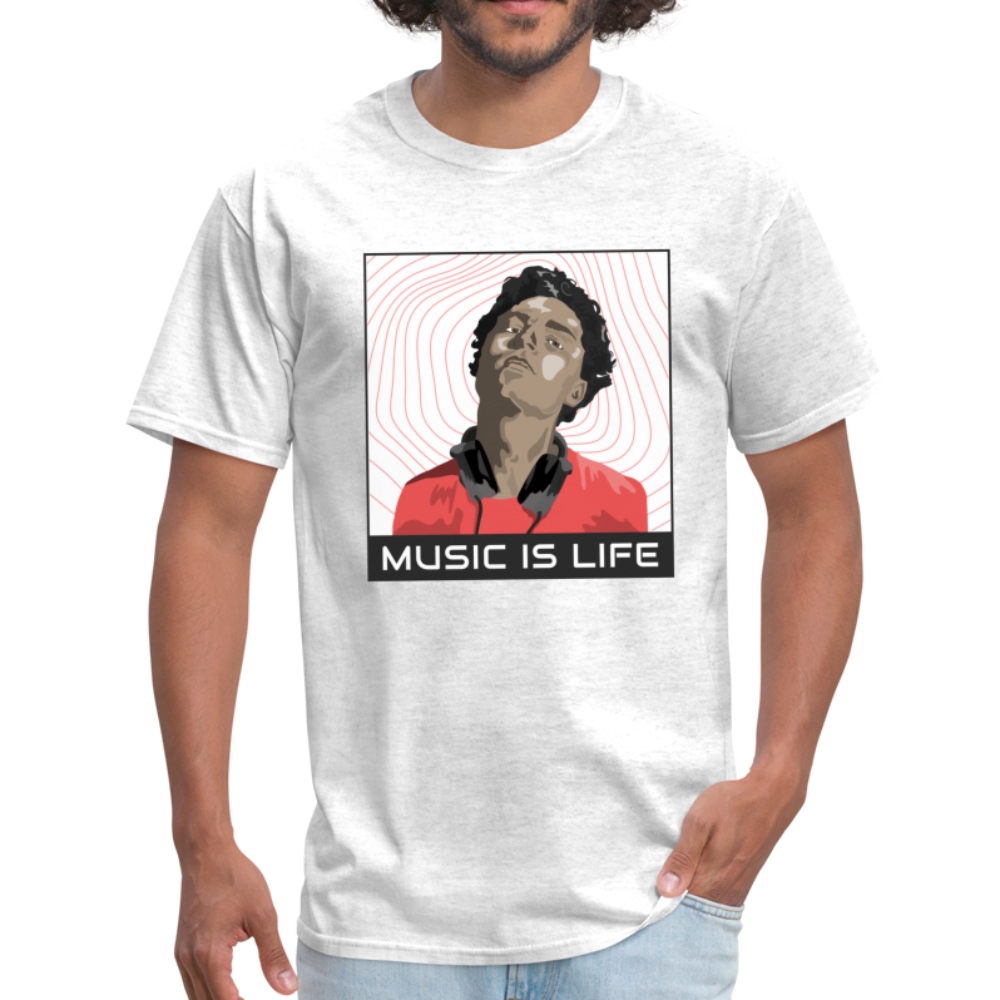 Music Is Life - Classic T-Shirt - light heather gray