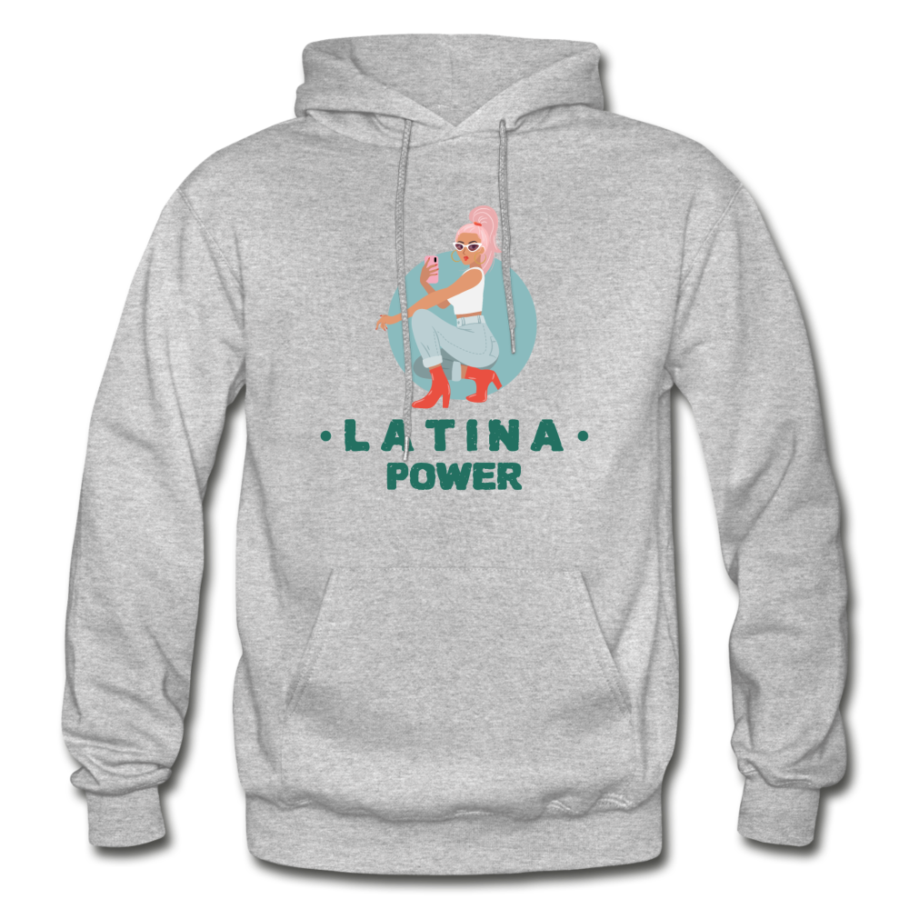 Latina Power - Heavy Blend Adult Hoodie - heather gray
