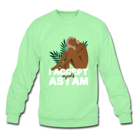 I Accept As IAM - Crewneck Sweatshirt - lime