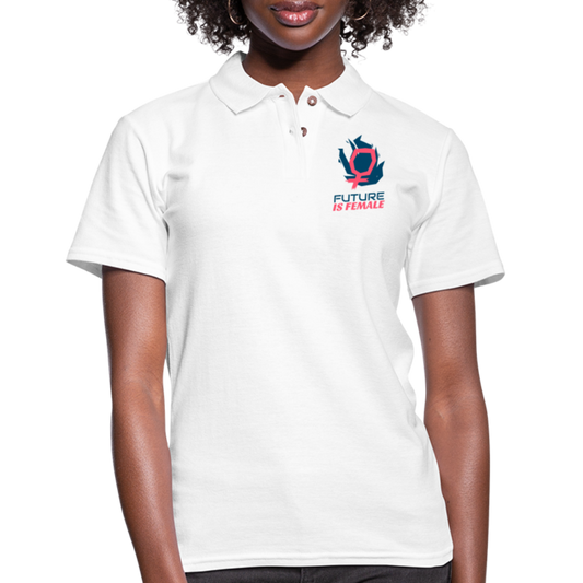 Future Is Female - Women's Pique Polo Shirt - white