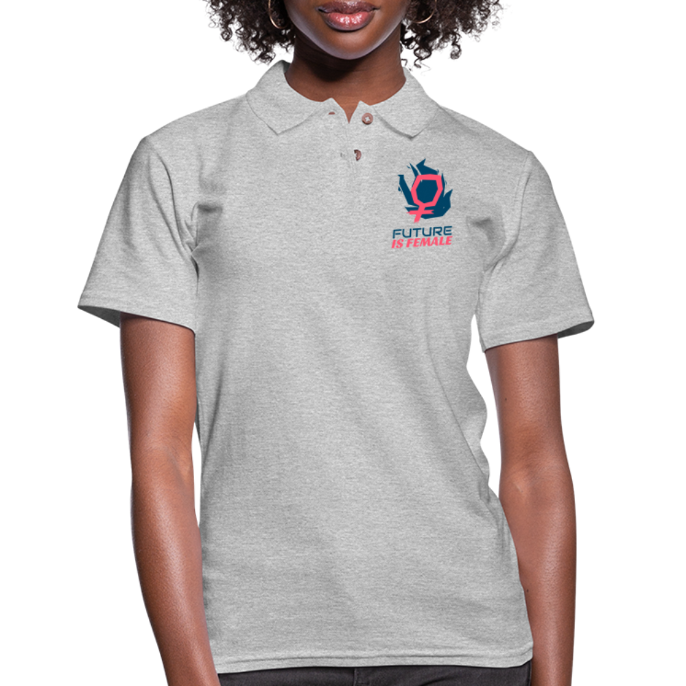 Future Is Female - Women's Pique Polo Shirt - heather gray