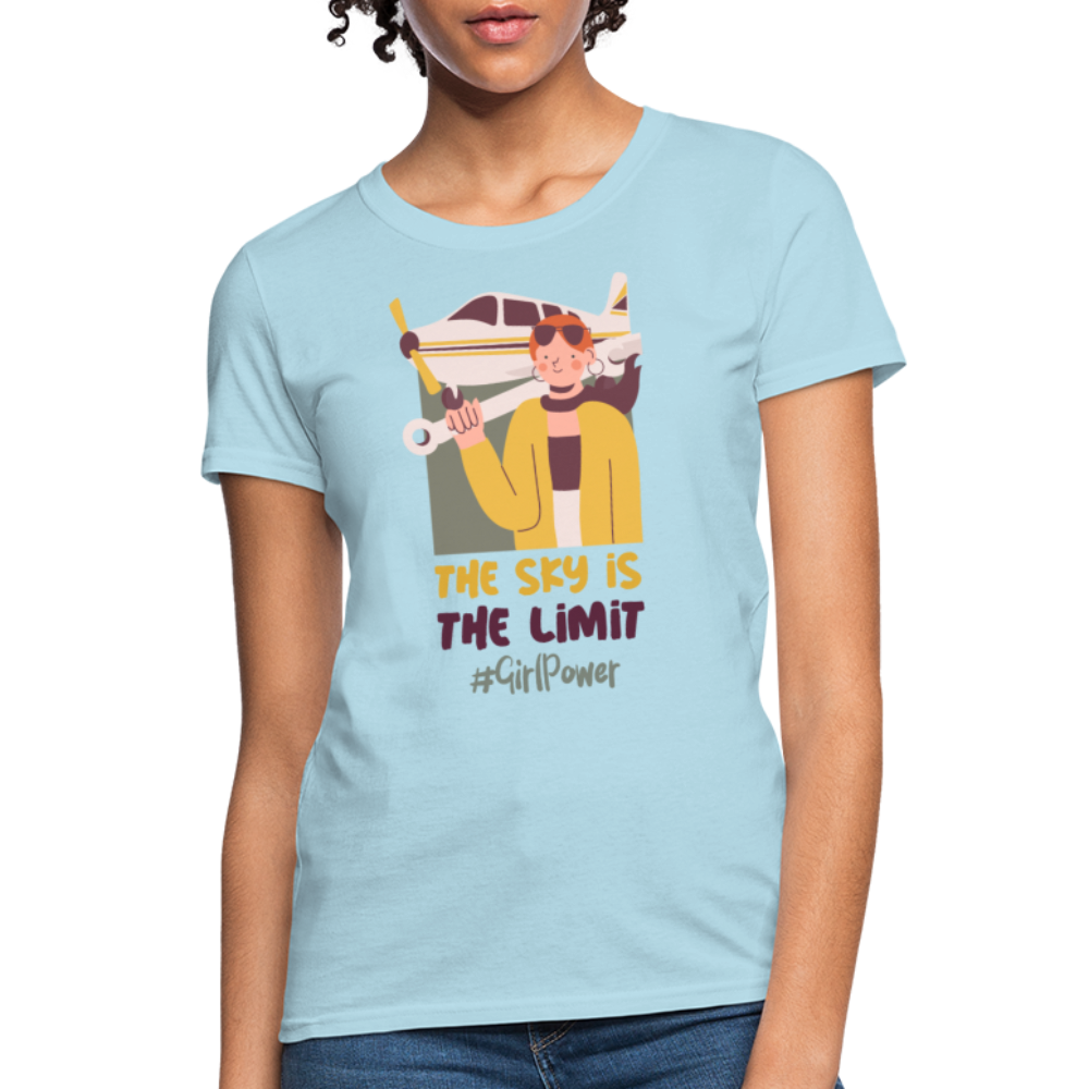 The Sky Is The Limit, Girl Power - Women's T-Shirt - powder blue