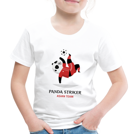 Panda Striker, Asian Team - Toddler Premium T-Shirt - white