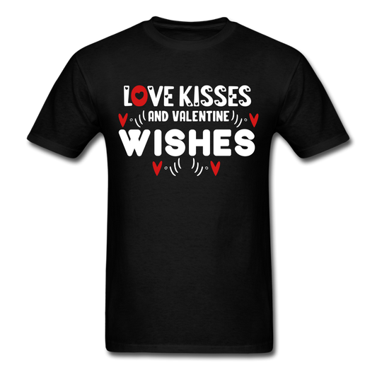 Love Kisses And Valentine Wishes - Unisex Classic T-Shirt - black
